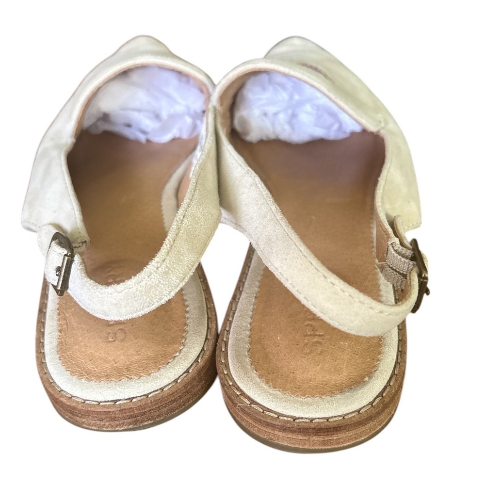 Sperry Top-Sider Saybrook Pointed Toe Slingback Flats, Ivory Nubuck Suede,Size 8 - Picture 3 of 9